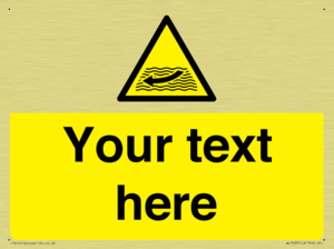 Custom Warning strong river flows